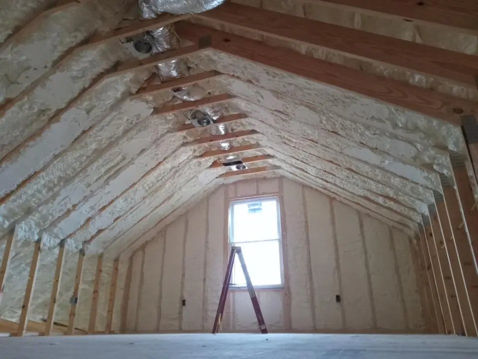 Spray foam roofing application for Crawl Space Insulation project in Sterling